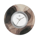Deja vu watch, jewelry discs, Print-Design, brown-gold, L 448-1