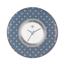Deja vu Uhr, Schmuckscheiben, Print-Design, blau-trkis, L 449-1
