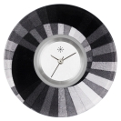 Deja vu Uhr, Schmuckscheiben, Print-Design, schwarz-grau-wei, L 457-1