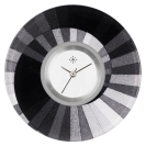 Deja vu Uhr, Schmuckscheiben, Print-Design, schwarz-grau-wei�, L 457-1