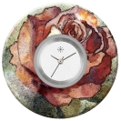 Deja vu watch, jewelry discs, Print-Design, red-orange, L 474-2