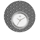 Deja vu watch, jewelry discs, Print-Design, black-grey-white, L 5009