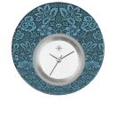 Deja vu watch, jewelry discs, Print-Design, blue-turquoise, L 5011
