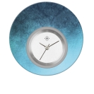 Deja vu Uhr, Schmuckscheiben, Print-Design, blau-t�rkis, L 5052