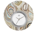 Deja vu watch, jewelry discs, Print-Design, brown-gold, L 5055