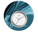 Deja vu Uhr, Schmuckscheiben, Print-Design, blau-t�rkis, L 5075