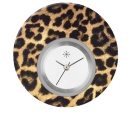 Deja vu Uhr, Schmuckscheiben, Print-Design, braun-gold, L 5080  Deja vu Uhr, Schmuckscheiben, Print-Design, braun-gold, L 5080