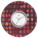 Deja vu watch, jewelry discs, Print-Design, red-orange, L 52-1