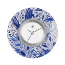 Deja vu Uhr, Schmuckscheiben, Print-Design, blau-t�rkis, L 532