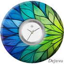 Deja vu watch, jewelry discs, Print-Design, blue-turquoise, L 540