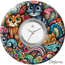 Deja vu watch, jewelry discs, Print-Design, colorful, L 545