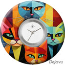 Deja vu watch, jewelry discs, Print-Design, colorful, L 549