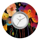 Deja vu Uhr, Schmuckscheiben, Print-Design, bunt, L 7006