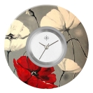 Deja vu Uhr, Schmuckscheiben, Print-Design, schwarz-grau-wei�, L 7010