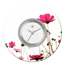 Deja vu Uhr, Schmuckscheiben, Print-Design, schwarz-grau-wei, L 7019