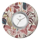 Deja vu Uhr, Schmuckscheiben, Print-Design, lila-rosa-nude, L 7032  Deja vu Uhr, Schmuckscheiben, Print-Design, lila-rosa-nude, L 7032