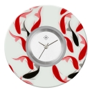 Deja vu watch, jewelry discs, Print-Design, red-orange, L 7040