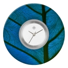 Deja vu Uhr, Schmuckscheiben, Print-Design, blau-t�rkis, L 7045