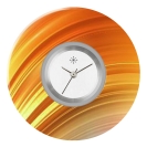 Deja vu Uhr, Schmuckscheiben, Print-Design, gr�n-gelb, L 7048