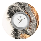 Deja vu Uhr, Schmuckscheiben, Print-Design, schwarz-grau-wei�, L 7050