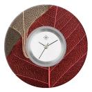 Deja vu Uhr, Schmuckscheiben, Print-Design, rot-orange, L 7053  Deja vu Uhr, Schmuckscheiben, Print-Design, rot-orange, L 7053