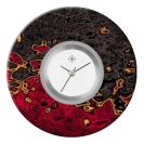 Deja vu watch, jewelry discs, Print-Design, red-orange, L 7054