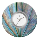 Deja vu Uhr, Schmuckscheiben, Print-Design, blau-t�rkis, L 7055