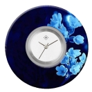 Deja vu watch, jewelry discs, Print-Design, blue-turquoise, L 7086