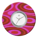 Deja vu watch, jewelry discs, Print-Design, purple-pink, L 7095