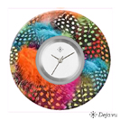 Deja vu watch, jewelry discs, Print-Design, purple-pink, L 7099