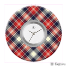 Deja vu Uhr, Schmuckscheiben, Print-Design, blau-t�rkis, L 7101