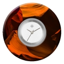 Deja vu watch, jewelry discs, Print-Design, red-orange, L 7104