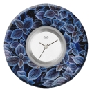 Deja vu Uhr, Schmuckscheiben, Print-Design, blau-t�rkis, L 7105