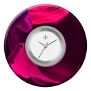 Deja vu Uhr, Schmuckscheiben, Print-Design, lila-rosa-nude, L 7106