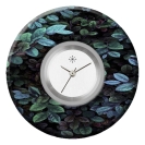 Deja vu Uhr, Schmuckscheiben, Print-Design, blau-t�rkis, L 7110