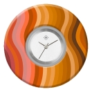 Deja vu watch, jewelry discs, Print-Design, red-orange, L 7113