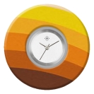 Deja vu Uhr, Schmuckscheiben, Print-Design, braun-gold, L 7119  Deja vu Uhr, Schmuckscheiben, Print-Design, braun-gold, L 7119