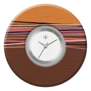 Deja vu Uhr, Schmuckscheiben, Print-Design, braun-gold, L 7127  Deja vu Uhr, Schmuckscheiben, Print-Design, braun-gold, L 7127