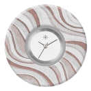 Deja vu Uhr, Schmuckscheiben, Print-Design, braun-gold, L 7133  Deja vu Uhr, Schmuckscheiben, Print-Design, braun-gold, L 7133