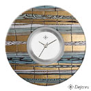 Deja vu Uhr, Schmuckscheiben, Print-Design, braun-gold, L 7135  Deja vu Uhr, Schmuckscheiben, Print-Design, braun-gold, L 7135