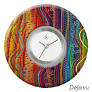 Deja vu watch, jewelry discs, Print-Design, colorful, L 7137