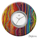 Deja vu Uhr, Schmuckscheiben, Print-Design, bunt, L 7137  Deja vu Uhr, Schmuckscheiben, Print-Design, bunt, L 7137