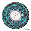 Deja vu watch, jewelry discs, Print-Design, blue-turquoise, L 7139