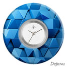 Deja vu watch, jewelry discs, Print-Design, blue-turquoise, L 7140