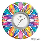 Deja vu watch, jewelry discs, Print-Design, colorful, L 7143