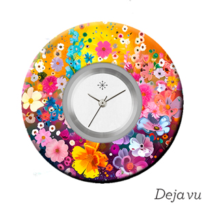 Deja vu Uhr, Schmuckscheiben, Print-Design, bunt, L 7145  Deja vu Uhr, Schmuckscheiben, Print-Design, bunt, L 7145