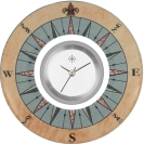 Deja vu Uhr, Schmuckscheiben, Print-Design, blau-t�rkis, L 76-1