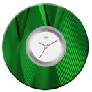 Deja vu Uhr, Schmuckscheiben, Print-Design, gr�n-gelb, L 79-2