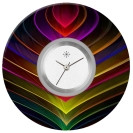 Deja vu watch, jewelry discs, Print-Design, colorful, L 79-3