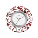 Deja vu watch, jewelry discs, Print-Design, red-orange, L 8013